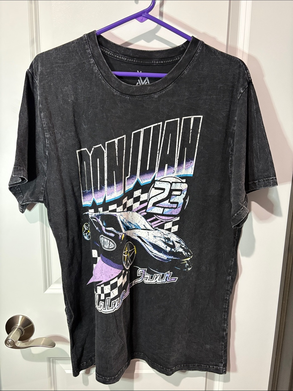 Donjuan Black Graphic Racing Tee -  NWOT